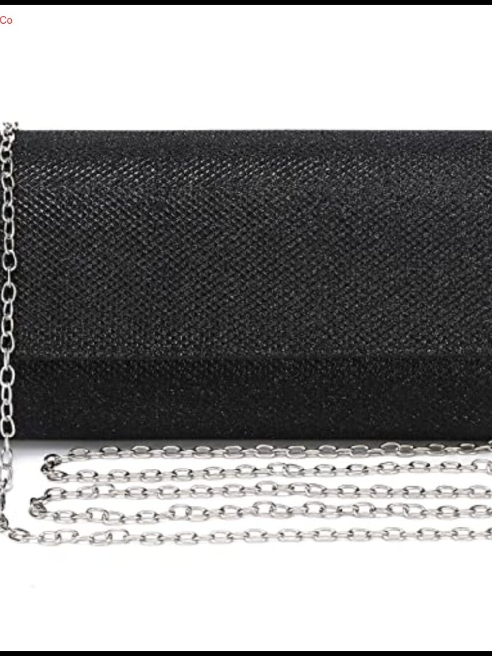 Glitter Evening Clutch Purse with Detachable Chain Party Wedding Handbag